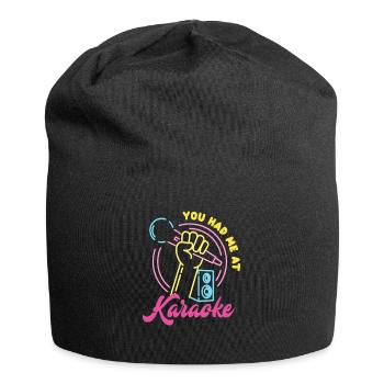 Vous m’avez eu au karaoké - Bonnet en jersey - noir - Devant