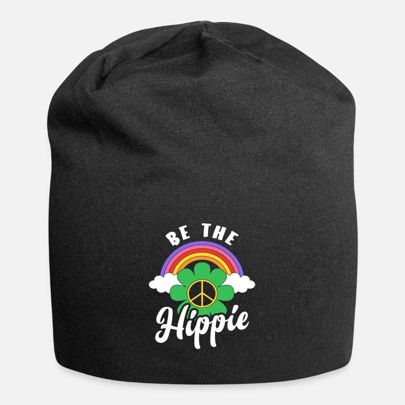vara hippien fred tecken regnbåge hippie - Jerseymössa - svart