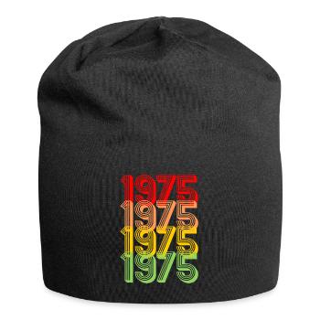 1975 Retro bunt Vintage 50.Geburtstag Geschenk - Jersey-Beanie - Schwarz - Vorne