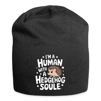hérisson animal épineux hérisson - Bonnet en jersey - noir - Devant