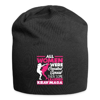 Krav Maga Frauen Kampfsport - Jersey-Beanie - Schwarz - Vorne