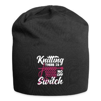Knitting No Off Switch - Jersey Beanie - black - Front