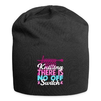 Knitting There is no off switch - Jersey Beanie - black - Front