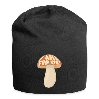Pilzsammler Ich Werde Dich Finden - Jersey-Beanie - Schwarz - Vorne