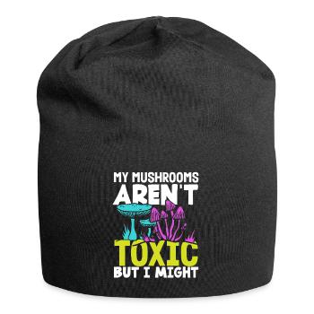 Mes champignons ne sont pas toxiques - Bonnet en jersey - noir - Devant
