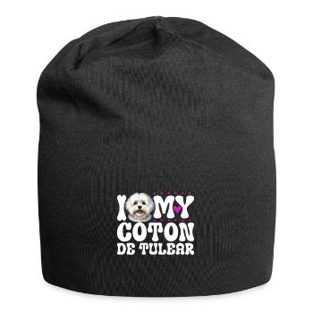 J'adore mon Coton de Tuléar - Bonnet en jersey - noir - Devant