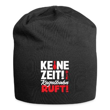 Keine Zeit Die Kegelbahn Ruft Kegeln - Jersey-Beanie - Schwarz - Vorne