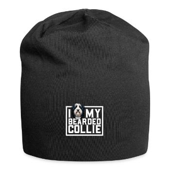 Ich liebe meinen Bearded Collie - Jersey-Beanie - Schwarz - Vorne