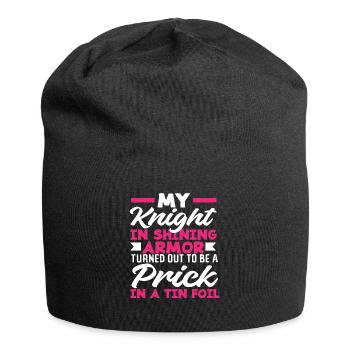 Knight In Shining Armor Becomes An Asshole - Jersey Beanie - black - Front