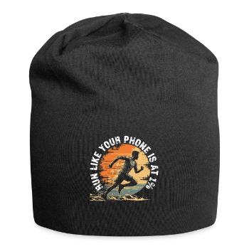 Läufer Lustiges Renn Workout Gym Fitness - Jersey-Beanie - Schwarz - Vorne