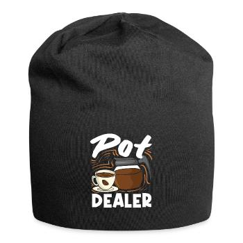 Pot Dealer Coffee Lover Humorous - Jersey Beanie - black - Front