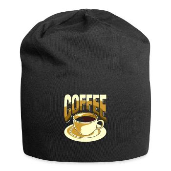 Kaffee Liebhaber Tasse Kaffee Vintage - Jersey-Beanie - Schwarz - Vorne