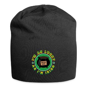 Out of Luck Pot of Gold Ich bin genauso glücklich wie ich Ire bin - Jersey-Beanie - Schwarz - Vorne