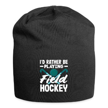 Prefer to play field hockey - Jersey Beanie - black - Front