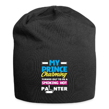 My Prince Charming is a hot painter - Jersey Beanie - black - Front