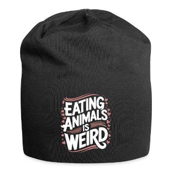 Végétarien Végétalien Végétarien Végétarien - Bonnet en jersey - noir - Devant