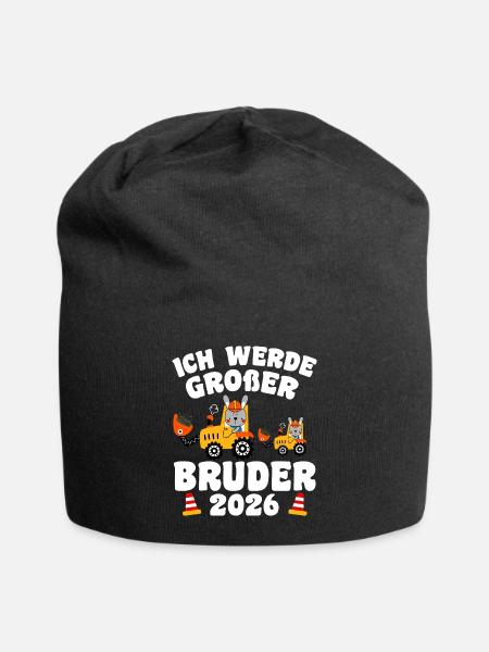 Ich Werde Großer Bruder 2026 - Jersey-Beanie - Schwarz