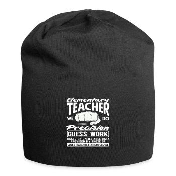 Enseignant à l’école primaire Précision Devinettes Travail Humour - Bonnet en jersey - noir - Devant