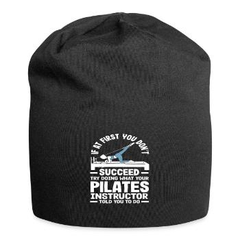 Réussir le Pilates avec les instructions de l'instructeur - Bonnet en jersey - noir - Devant