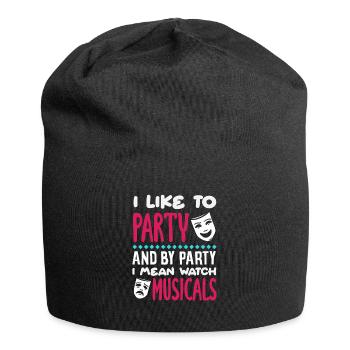Musical Liebhaber Party Musicals Zitat - Jersey-Beanie - Schwarz - Vorne