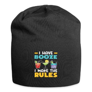 J’ai de l’alcool Je fais les règles Barman - Bonnet en jersey - noir - Devant