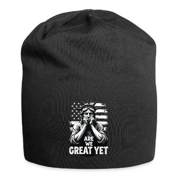 Are We Great Yet Freiheitsstatue  Amerika USA - Jersey-Beanie - Schwarz - Vorne