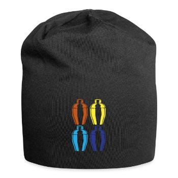 Bunte Shaker Kunst Für Barkeeper - Jersey-Beanie - Schwarz - Vorne