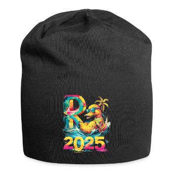 Pension 2025 Duck Pensioner Retired Funny - Jersey Beanie - black - Front