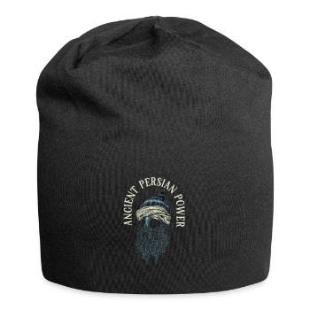 Persische Macht - persischer Helm - Jersey-Beanie - Schwarz - Vorne