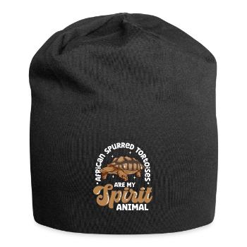 My Spirit Animal - spurred tortoise - Jersey Beanie - black - Front