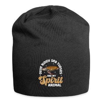My Spirit Animal - Pazifische Ridley-Schildkröte - Jersey-Beanie - Schwarz - Vorne
