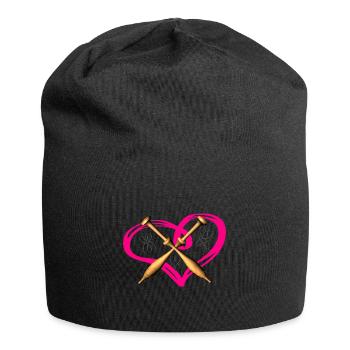 Hobby Klöppeln - Jersey-Beanie - Schwarz - Vorne
