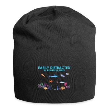 Reefs Ocean Sea Marine Biologist Diving Divers - Jersey Beanie - black - Front