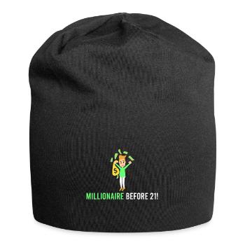 Millionär vor 21! - Jersey-Beanie - Schwarz - Vorne