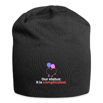 Our status: It is complicated. - Jersey Beanie - black - Front