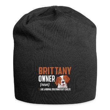 French Brittany Spaniel Epagneul Breton Geschenk - Jersey-Beanie - Schwarz - Vorne