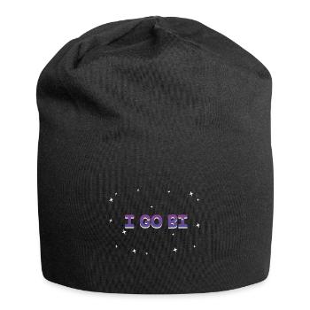 I Go Bi Bisexual LGBTQ Bi Pride LGBT Sayings - Jersey-Beanie - Schwarz - Vorne