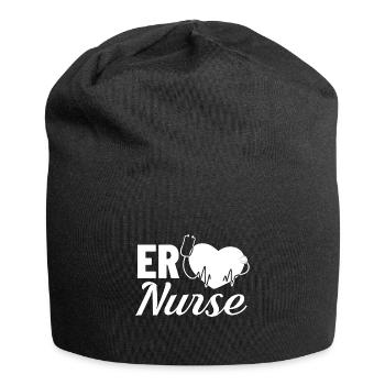 Infirmière d’urgence Premiers soins - Bonnet en jersey - noir - Devant