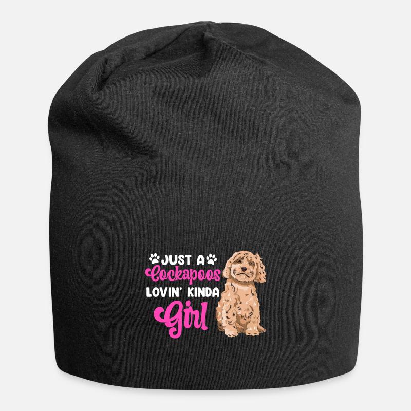 Cockapoo Hund - Jersey-Beanie - Schwarz
