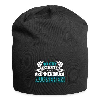 Brunnenbauer - Jersey-Beanie - Schwarz - Vorne