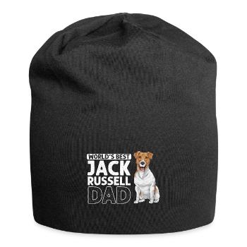 Jack Russell Terrier - Jersey-Beanie - Schwarz - Vorne