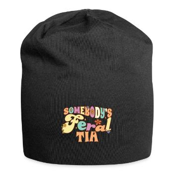 Quelqu’un Feral Tia Tante espagnole Famille Jeu de mots - Bonnet en jersey - noir - Devant