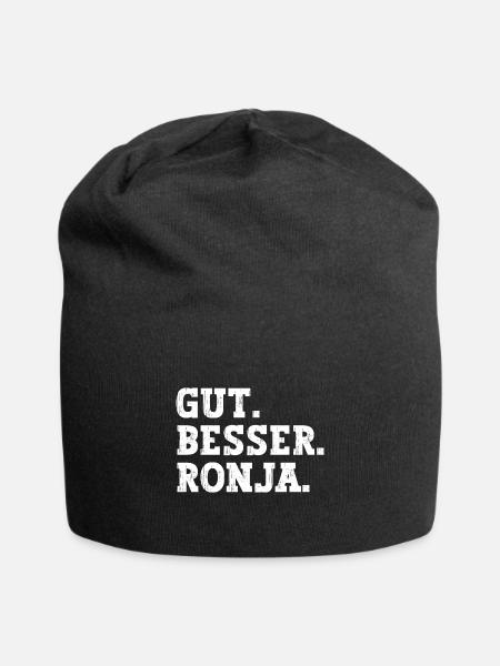 Gut Besser Ronja Lustiger Spruch Name Ronja - Jersey-Beanie - Schwarz