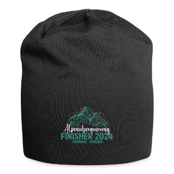 Alpenüberquerung 2024 Tegernsee Sterzing Pilgerweg - Jersey-Beanie - Schwarz - Vorne
