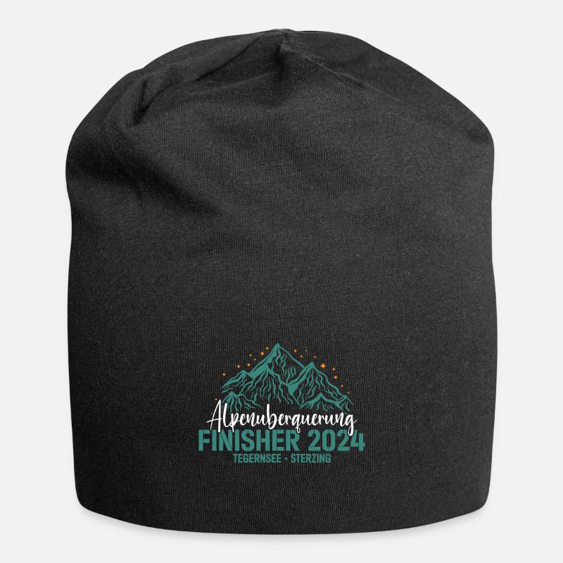 Alpenüberquerung 2024 Tegernsee Sterzing Pilgerweg - Jersey-Beanie - Schwarz