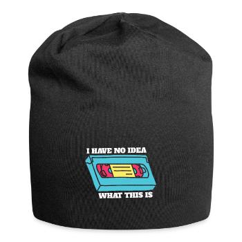 I Have No Idea What This Is Throwback 70s 80s 90s - Jersey Beanie - black - Front
