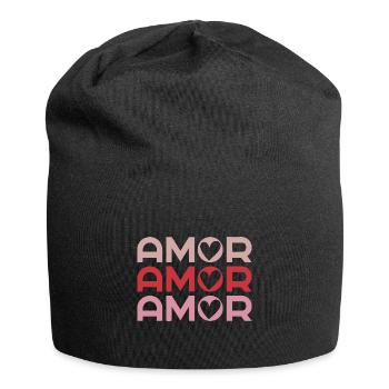 Amor Cute Valentine's Day - Jersey Beanie - black - Front