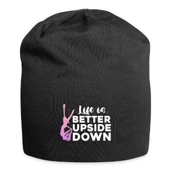 life is better with a sleeve stomach Design - Jersey Beanie - black - Front