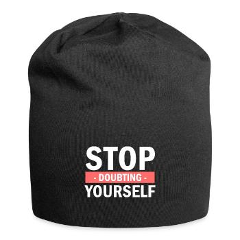 Stop Doubting Bullying Lying To Yourself - Jersey Beanie - black - Front