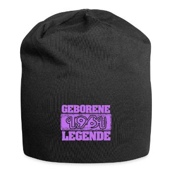 Geburtsjahr 1961 - Jersey-Beanie - Schwarz - Vorne
